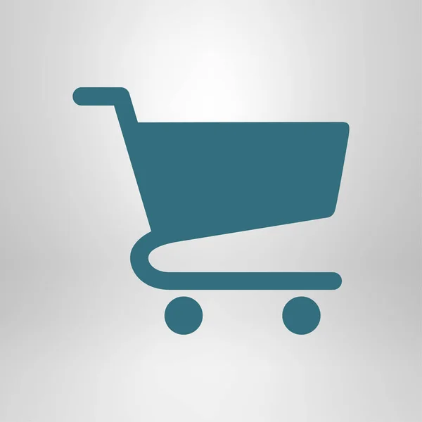 Icono Plano Carta Compras Icono Color Abstracto — Vector de stock