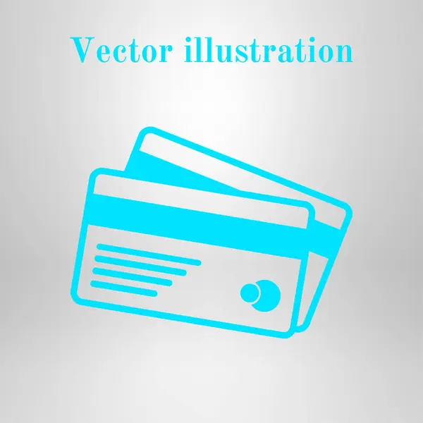 Vector Tarjeta Crédito Icono Estilo Diseño Plano — Vector de stock