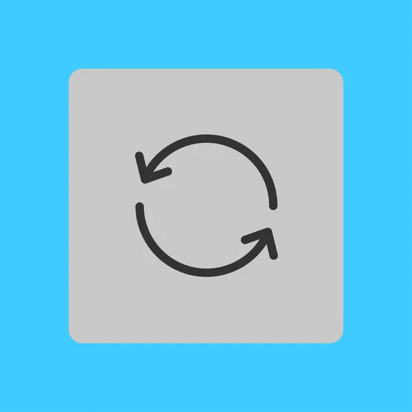 Circular Arrow Sign Vector Icon Flat Design Style — Stock Vector