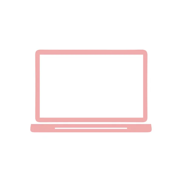 Проста Іконка Ноутбука Векторна Ілюстрація — стоковий вектор