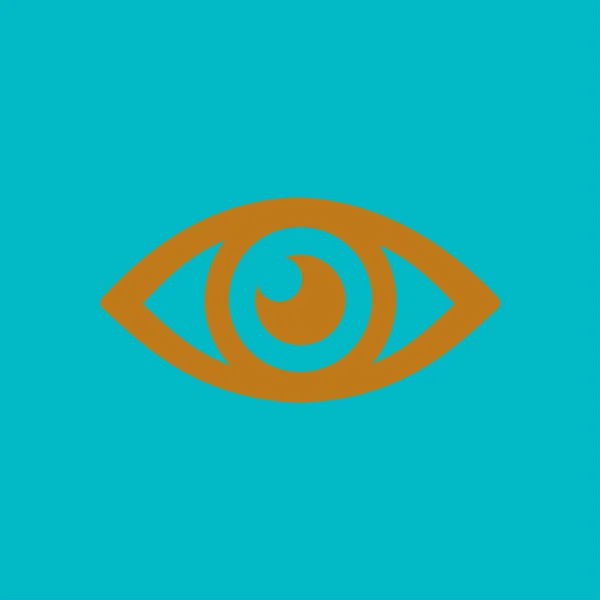 Ikon Mata Pemantauan Dan Sistem Pengawasan Gaya Desain Datar - Stok Vektor