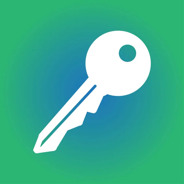 Ikona Klíče Symbol Zámku Bezpečnostní Značka Plochý Design Styl — Stockový vektor