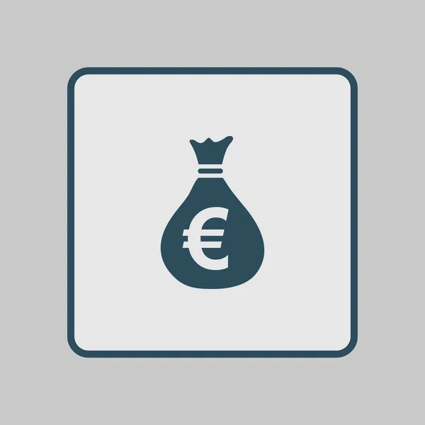 Euro Eur Currency Symbol Flat Design Style — Stock Vector