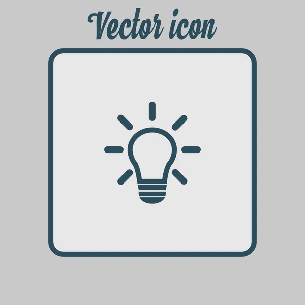 Icono Signo Lámpara Luz Idea Simbólica Pensamiento Creativo Idea Negocio — Vector de stock