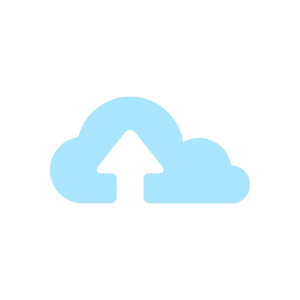 Eenvoudige Upload Van Wolk Pictogram Vectorillustratie — Stockvector