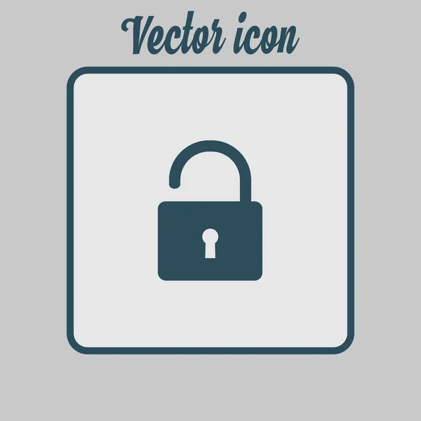 Simple Icon Padlock Vector Illustration — Stock Vector