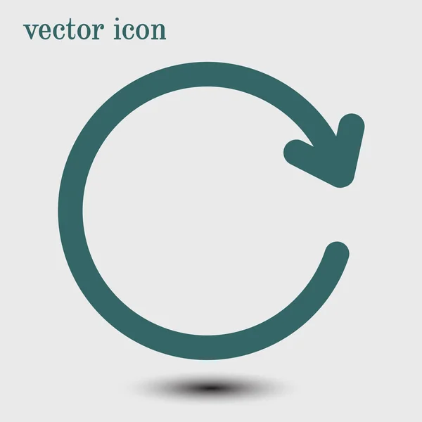 Flecha Circular Signo Vector Icon Flecha Que Mueve Derecha — Vector de stock