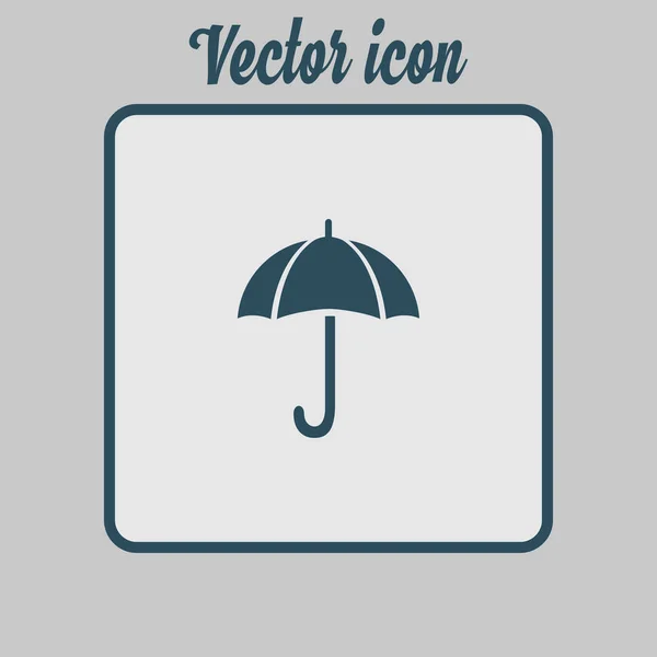 Parapluie Signe Icône Symbole Protection Pluie Style Design Plat — Image vectorielle