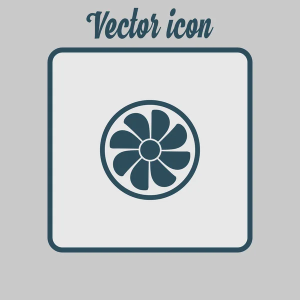 Icono Del Ventilador Escape Símbolo Del Ventilador Estilo Diseño Plano — Vector de stock