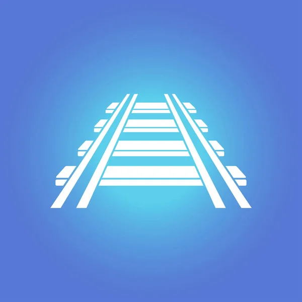Järnvägen Ikonen Träna Tecken Track Road Symbol — Stock vektor