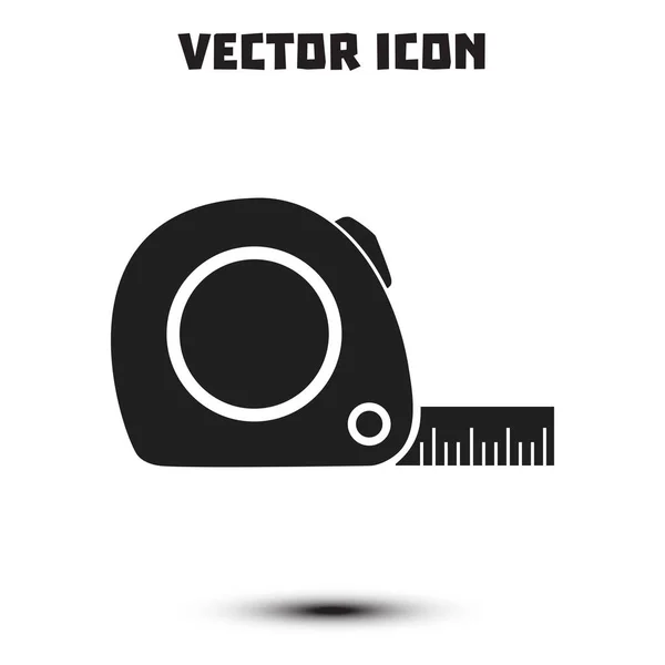 Icono Cinta Métrica Símbolo Construcción Ruleta Dimensiones Medidas Crear Una — Vector de stock