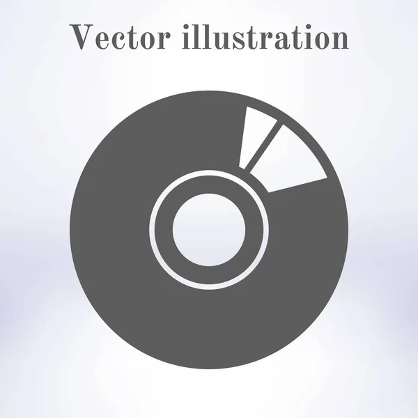 Oder Dvd Symbol Kompaktscheibensimbol Flacher Designstil — Stockvektor