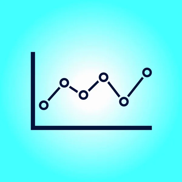 Ícone Gráfico Gráfico Símbolo Diagrama Estilo Design Plano — Vetor de Stock