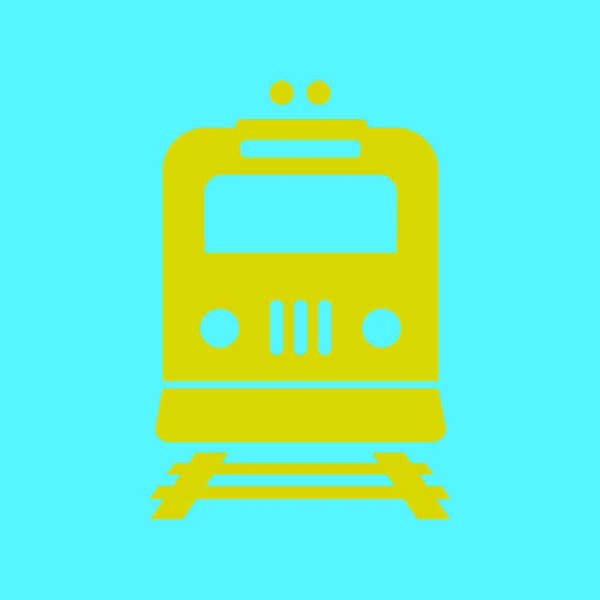 Zug Zug Metrosymbol Bahnhofsschild — Stockvektor