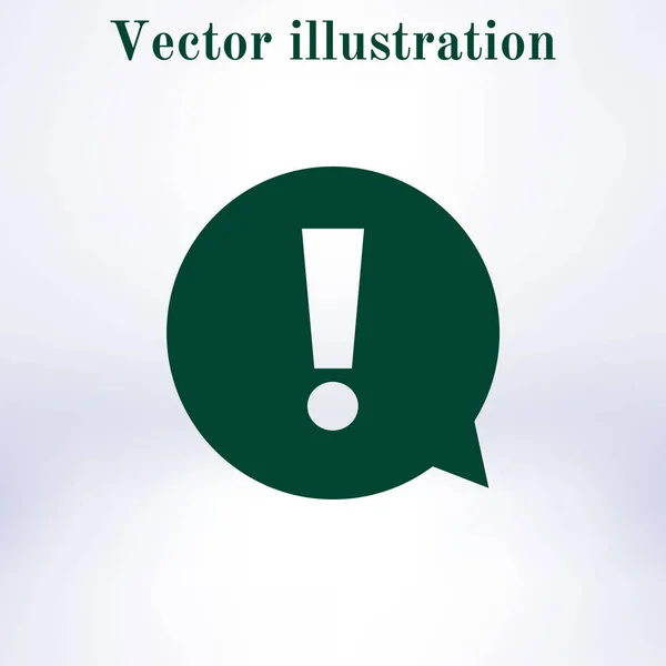 Восклицательный Знак Предупреждающий Символ Опасности Плоский Стиль Дизайна Вектор — стоковый вектор