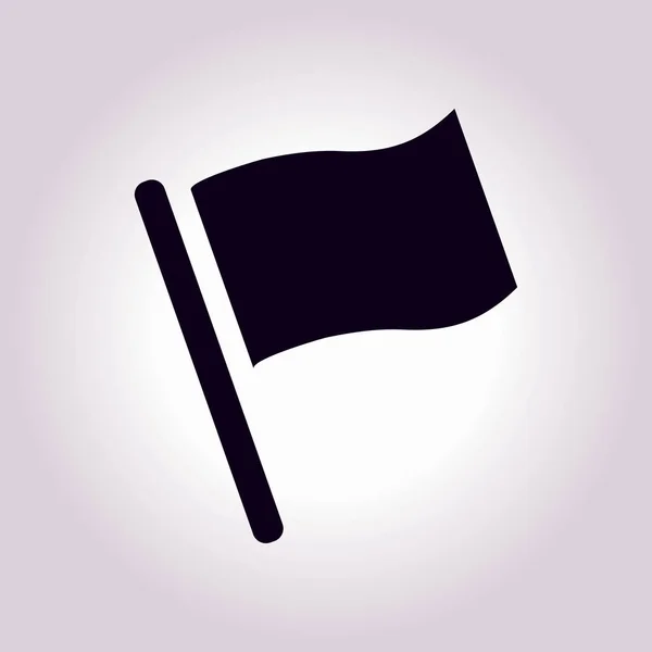 Icône Drapeau Marqueur Position Symbole Style Design Plat — Image vectorielle