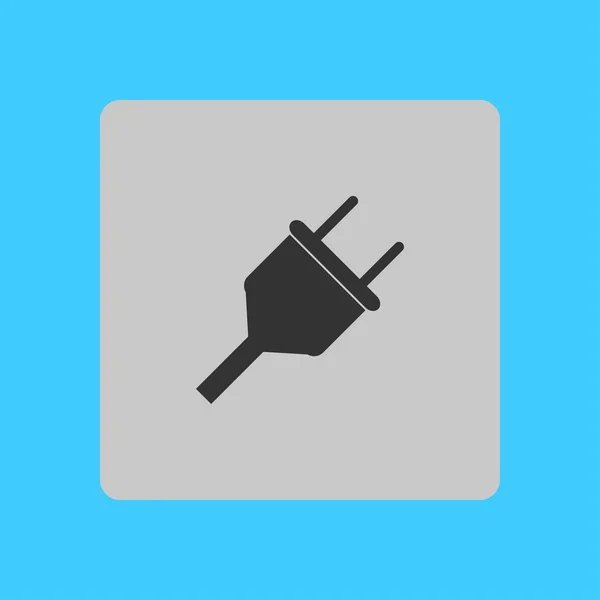 Símbolo Enchufe Eléctrico Vector Web Icono Plano — Vector de stock