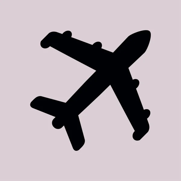 Planet Ikonen Resor Symbol Flygplan Flygplan Från Tecknet Längst Ned — Stock vektor