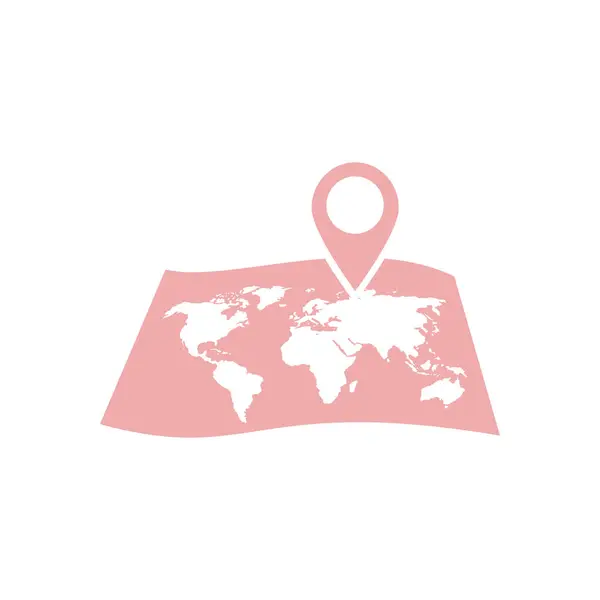 Icono Simple Mapa Pin Ilustración Vectorial — Archivo Imágenes Vectoriales