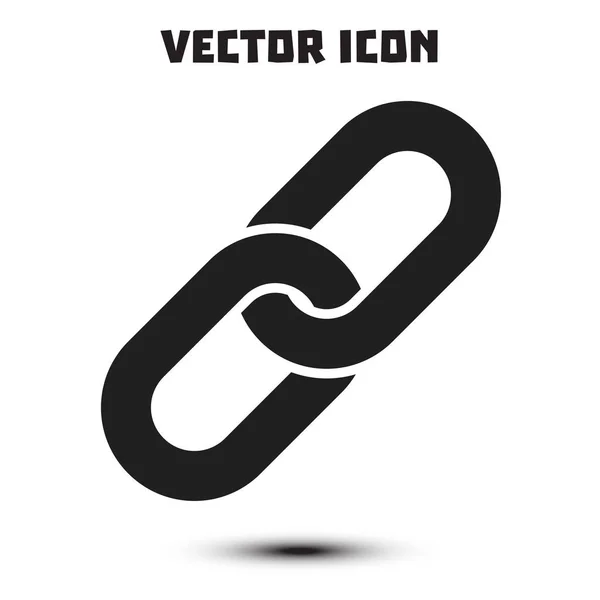 Enlace Icon Chain Único Eslabón Símbolo Enlace Icono Fuente — Vector de stock