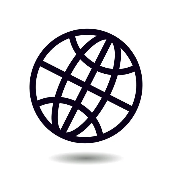 Значок Глобуса Плоский Дизайн Иконки Земного Вектора — стоковый вектор
