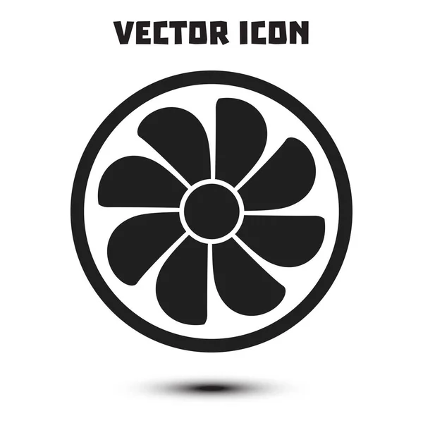 Exhaust Fan Icon Ventilator Symbol Flat Design Style — Stock Vector
