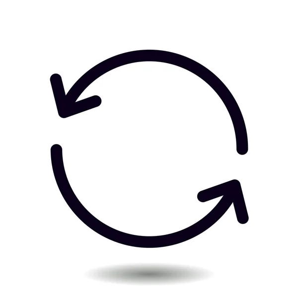 Κυκλικό Βέλος Σύμβολο Διανυσματικά Εικονίδιο Επίπεδη Σχεδίαση Στυλ — Διανυσματικό Αρχείο