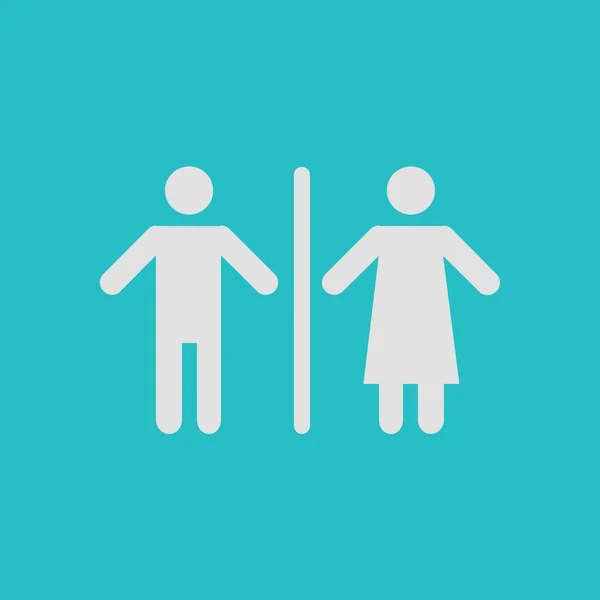 Значок Знака Мужской Женский Туалет Плоский Дизайн — стоковый вектор