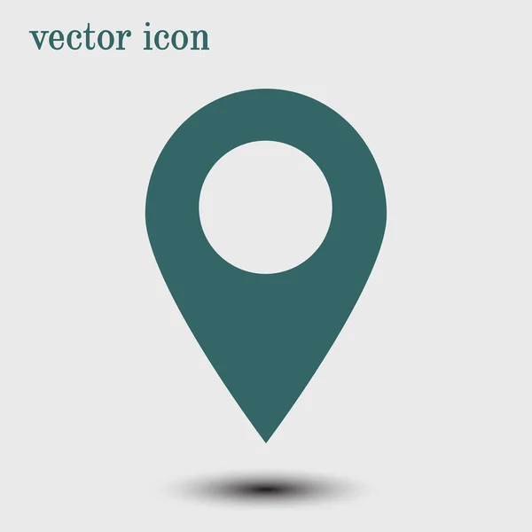 Icono Simple Pin Navegación Ilustración Vectorial — Vector de stock
