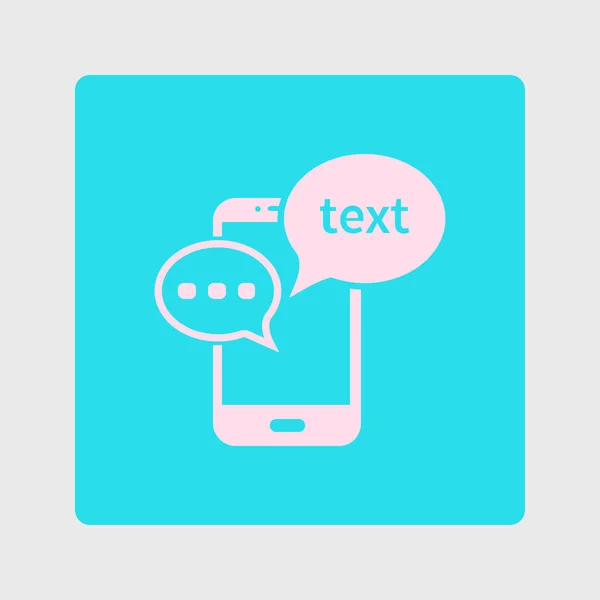 Mobile Chatting Icon Mobile Phone Representing Web Chatting Dialog — Stock Vector