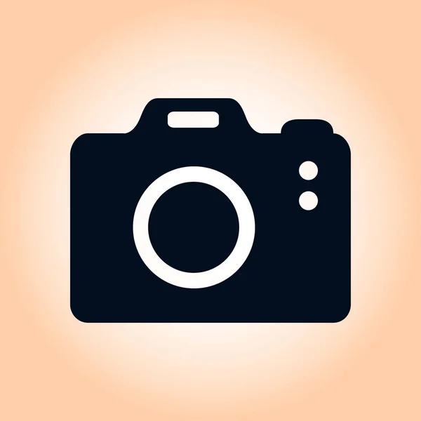 Photo Camera Symbol Dslr Camera Sign Icon Digital Camera Flat — Stock Vector