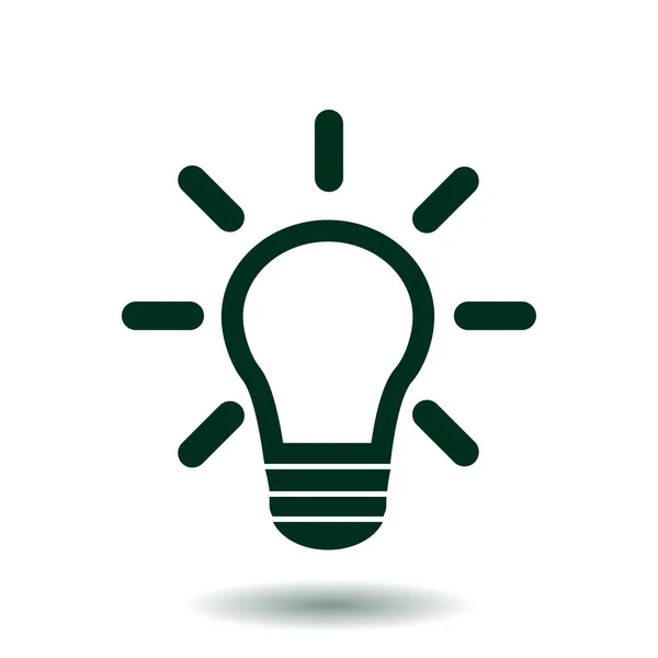 Lampe Lumineuse Signe Icône Symbole Idée Pensée Créative Idée Entreprise — Image vectorielle