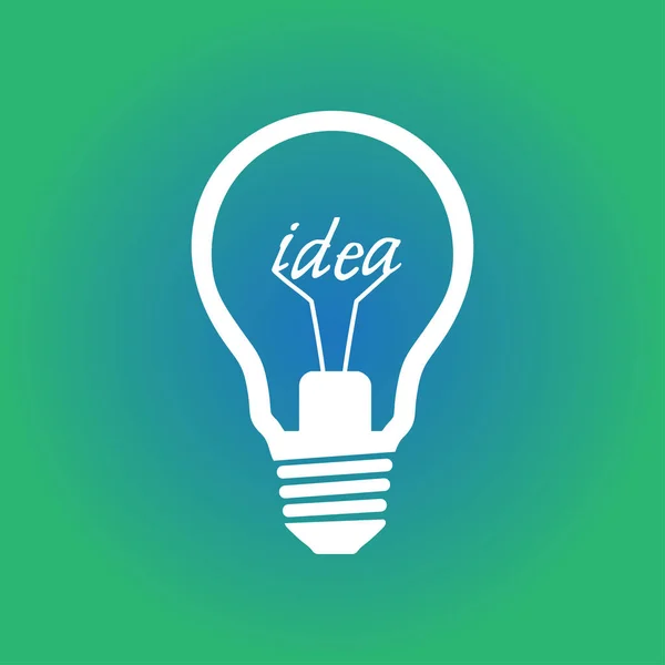 Icono Signo Lámpara Luz Idea Símbolo Estilo Diseño Plano — Vector de stock