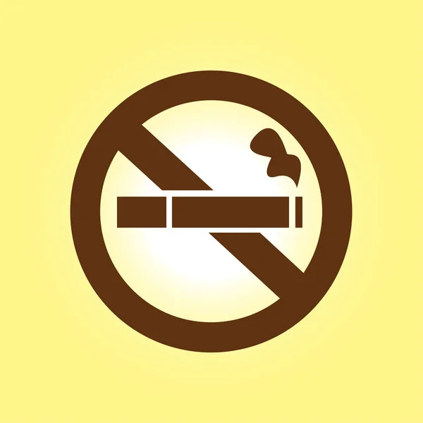 Smoke Icon Stop Smoking Symbol Vector Illustration Filter Tipped Cigarette — Stock Vector