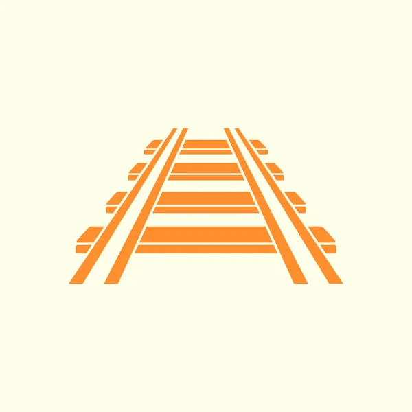 Icône Chemin Fer Panneau Train Symbole Routier — Image vectorielle