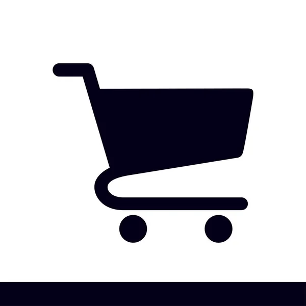 Icono Plano Carta Compras Añadir Producto Carrito — Vector de stock