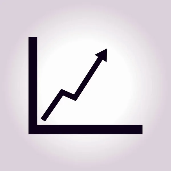 Geschäftsdiagramm Infografik Diagrammsymbol Wachsende Graphik Simbol Flacher Designstil — Stockvektor