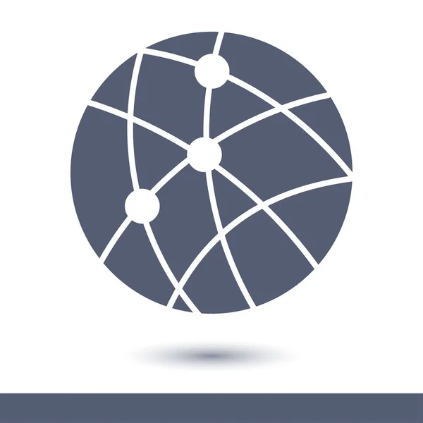Tecnologia Globale Simbolo Del Segno Dell Icona Del Social Network — Vettoriale Stock