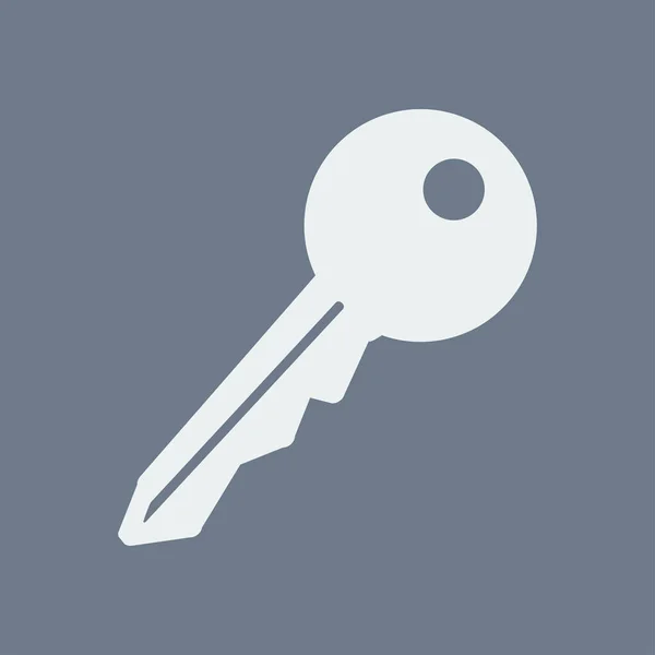 Sleutel Pictogram Vergrendelingssymbool Veiligheid Teken Platte Ontwerpstijl — Stockvector