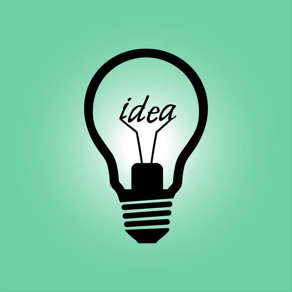 Light Lamp Sign Icon Idea Symbol Flat Design Style — Stock Vector