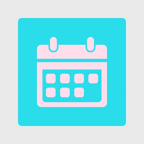 Vector Calendar Icon Important Dates Sign Flat Design Style — Stock Vector