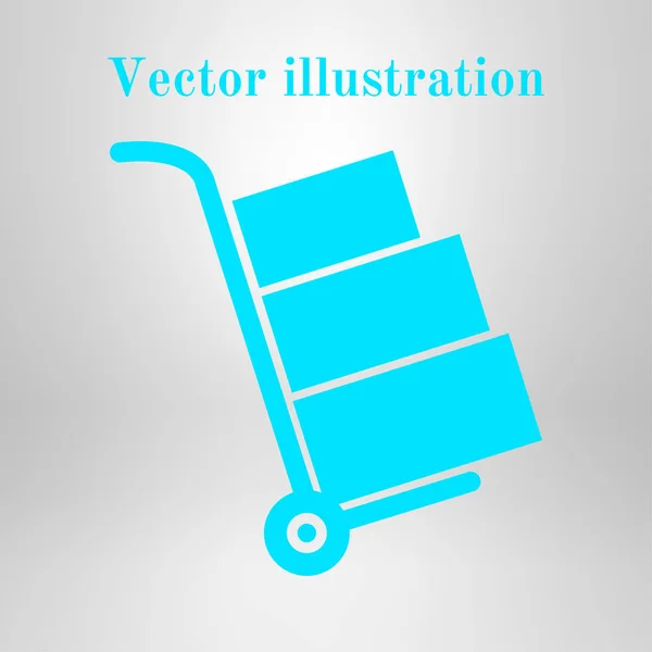 Camión Con Caja Icono Símbolo Señal Camión — Vector de stock