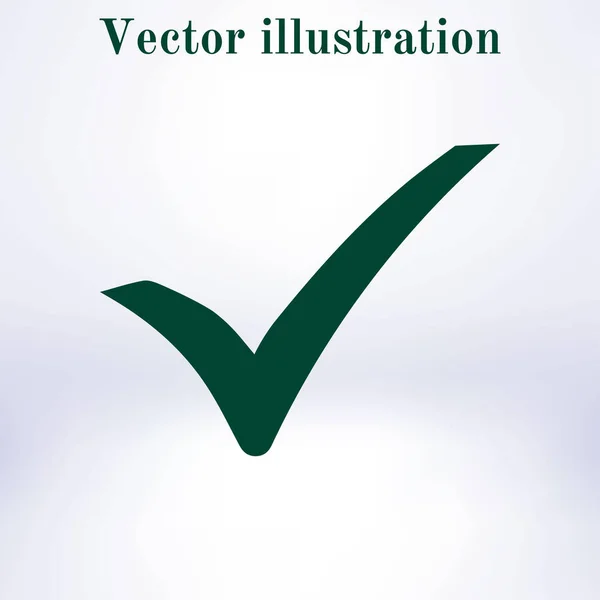 Einfaches Häkchen Symbol Vektorillustration — Stockvektor