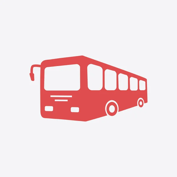 Buss Logga Ikonen Kollektivtrafik Symbol Platt Designstil — Stock vektor
