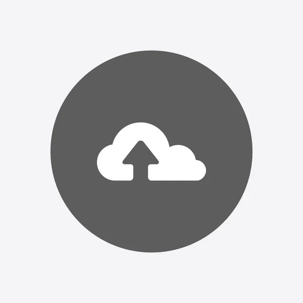 Simple Upload Cloud Icon Vector Illustration — Stock Vector