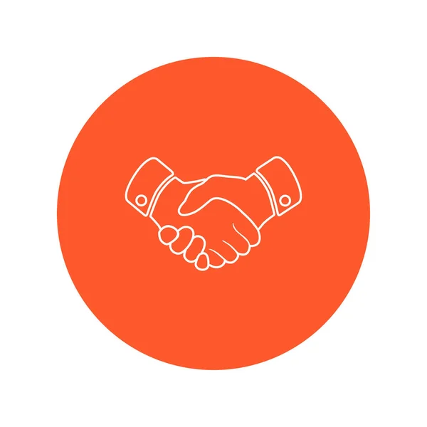 Handshake Sign Icon Successful Business Symbol Flat Design Style — Stock Vector