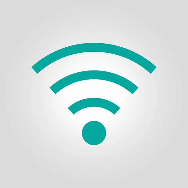 Símbolo Wifi Icono Red Inalámbrica Vectorial Estilo Diseño Plano — Vector de stock