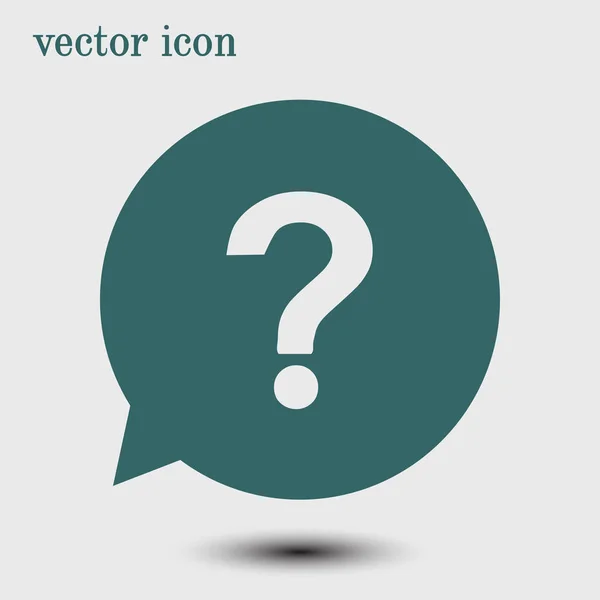 Signo Interrogación Símbolo Ayuda Signo Faq Estilo Diseño Plano — Vector de stock