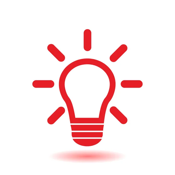 Icono Signo Lámpara Luz Idea Simbólica Pensamiento Creativo Idea Negocio — Vector de stock