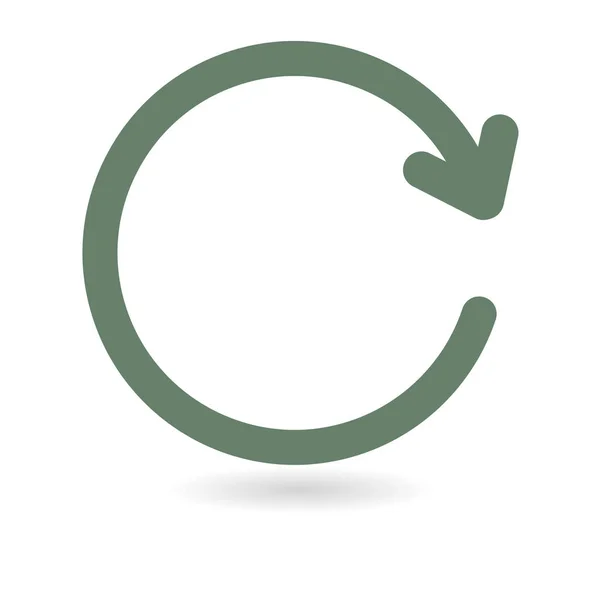 Flecha Circular Signo Vector Icon Flecha Que Mueve Derecha — Vector de stock